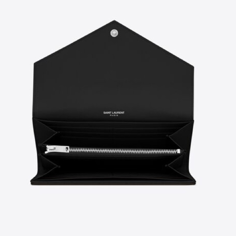 Saint Laurent❤️Monogram Grain de poudre  wallet - Picture 2 of 12